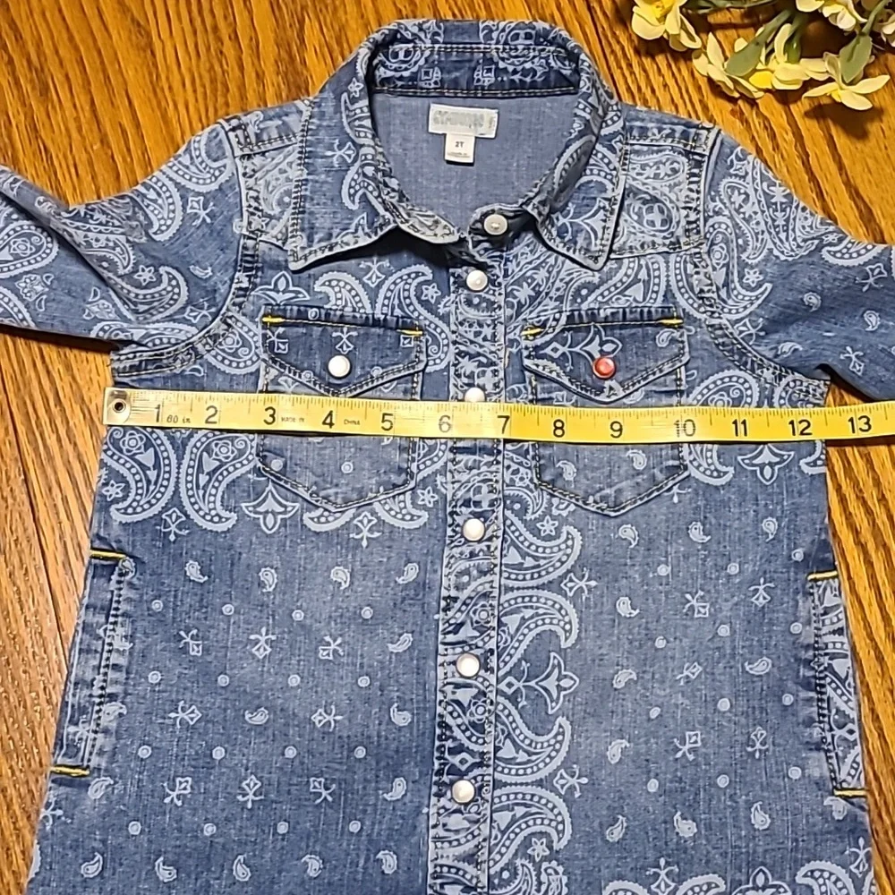 Gymboree Lightweight Denim Blue Shirt Dress - Girls 2T